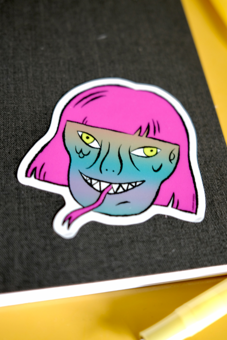 Lizard Girl Sticker